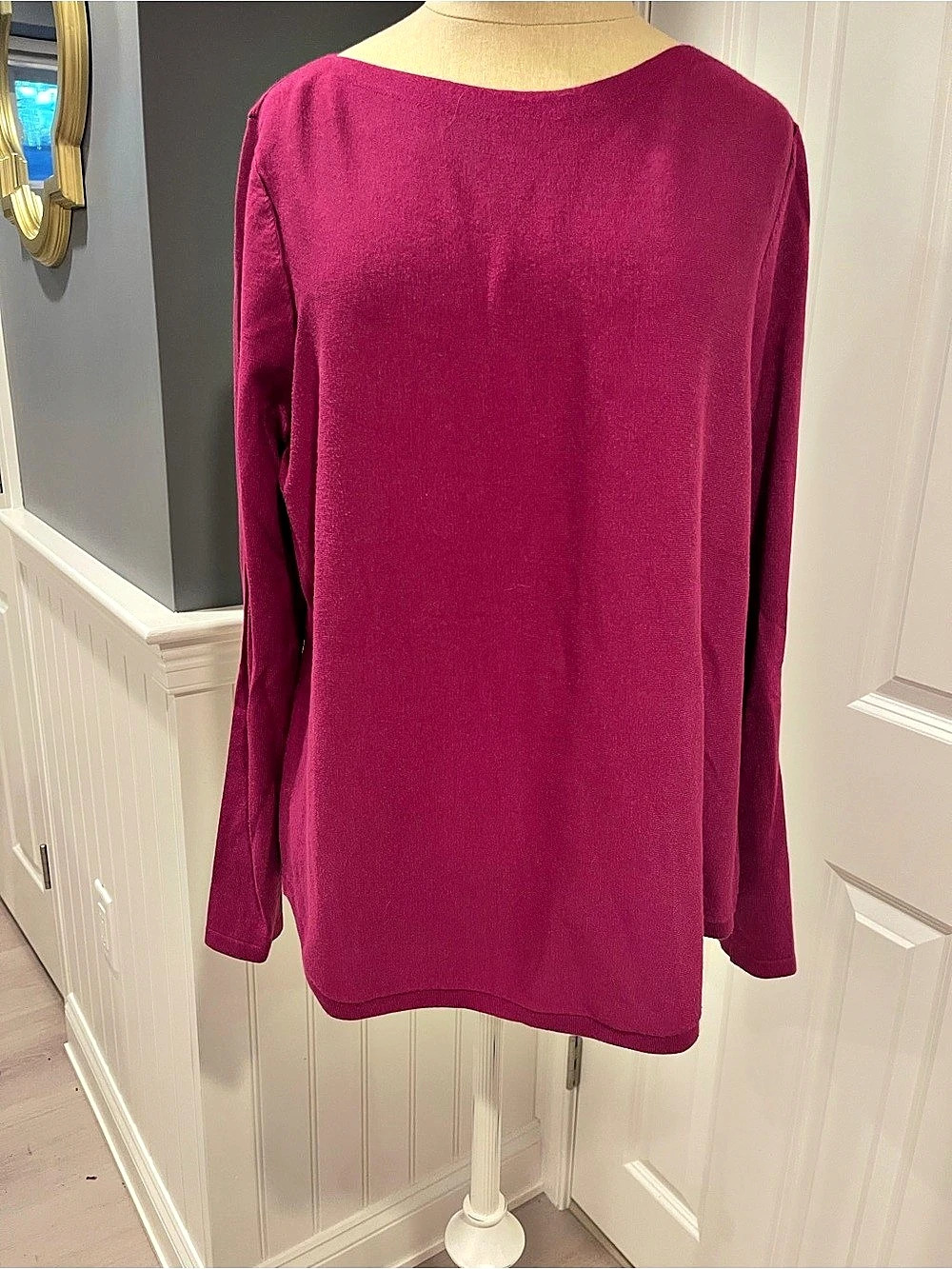 Chico's Long Sleeve Top in Pink Size Medium